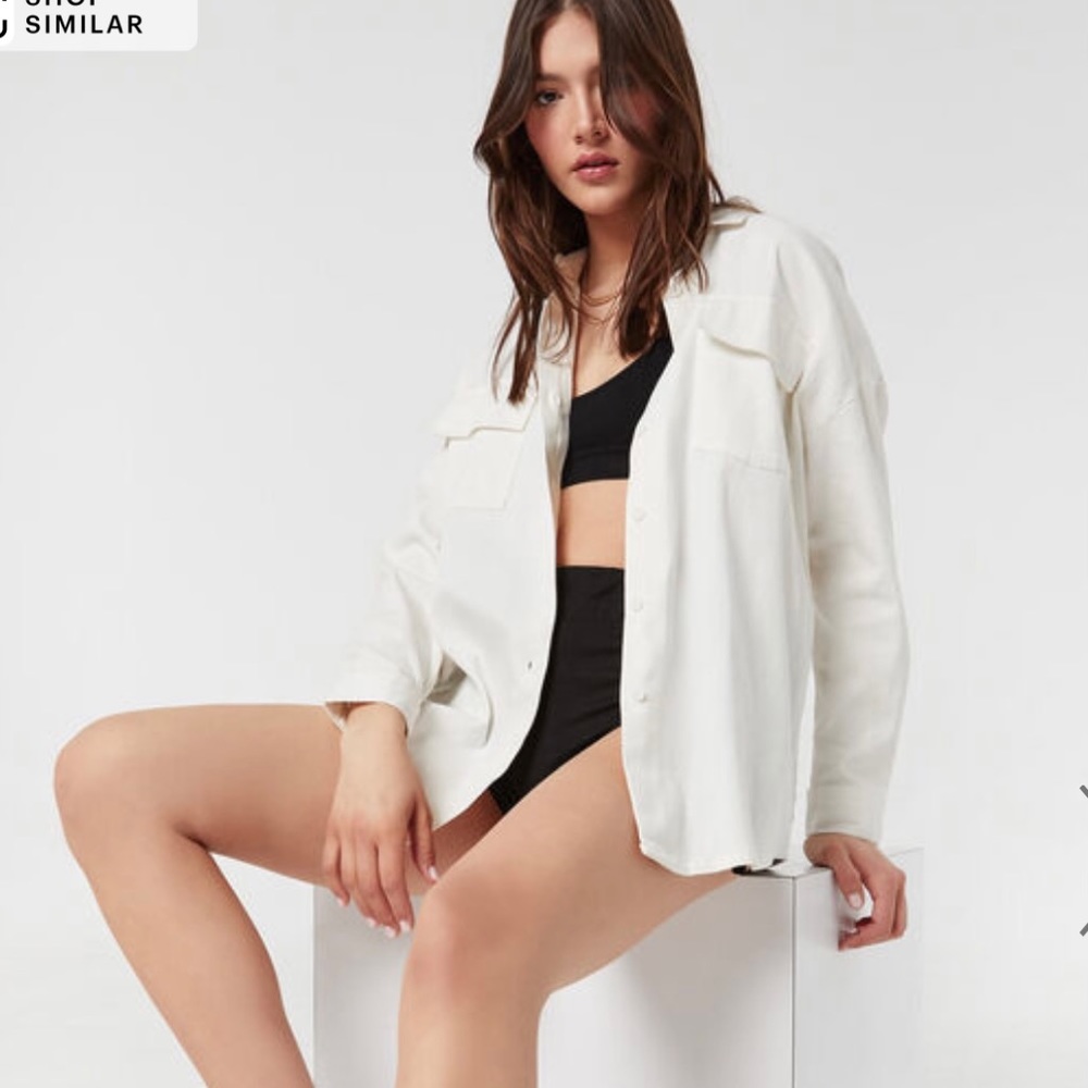 White Cotton Shacket